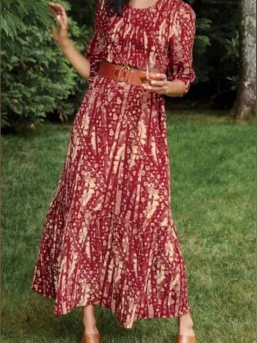 Soft Surroundings Marlais Smocked Maxi Dress